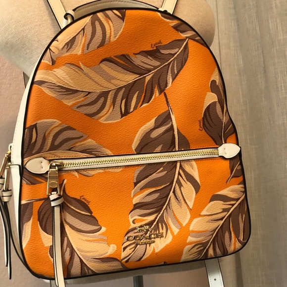 Coach feather print leather backpack - Picture 5 of 11